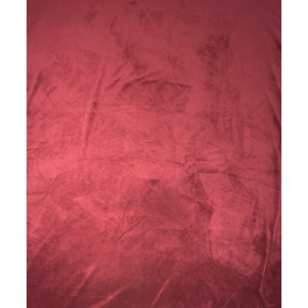 Restoration Hardware Throw Blanket‎ Red Cozy Plush Shiny 60x70
